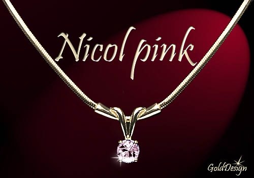 Nicol pink - řetízek zlacený